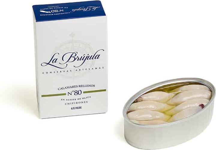 La Brújula Stuffed baby squid in olive oil (990 g)