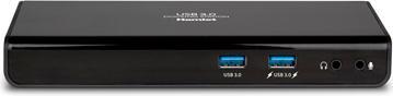 Produktbild Hamlet USB 3.0 Dual Display DVI und HDMI Docking Station, Hub mit 6 USB-Anschlüssen, LAN UND AUDI (USB-A, USB-B, 6 Ports)