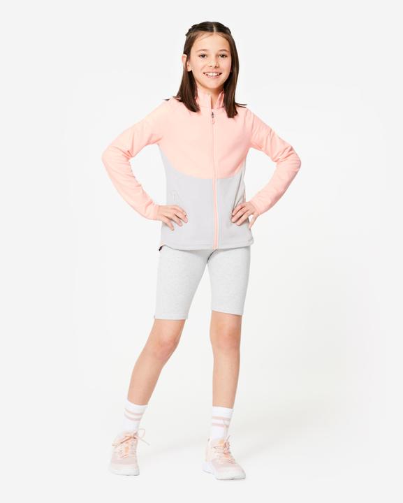 Immagine prodotto Decathlon Giacca da allenamento da bambina aderente - rosa/grigio
