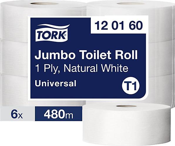 Produktbild kaiserkraft Toilettenpapier, Industrie-Jumborolle (6 x)
