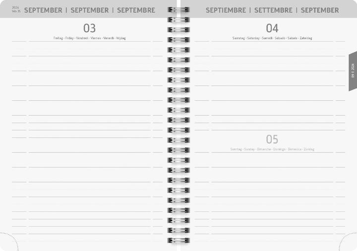 Immagine prodotto Calendario degli studenti in nero agosto 2024 - luglio 2025 rosa (A5, Olandese, Inglese)