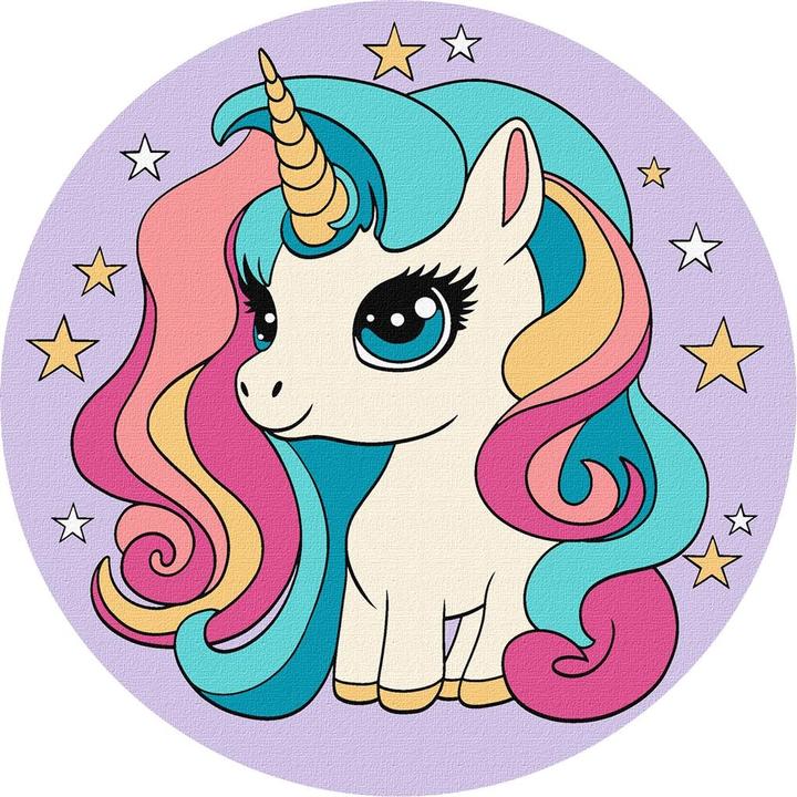 Teka Pittura per numeri - Unicorno insuperabile rotondo 19 cm