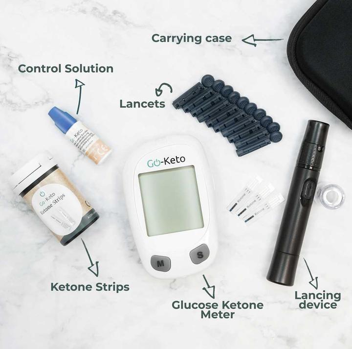 Actual product image Go-Keto Keto Kickstart Set (Glucose monitors)