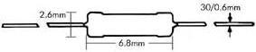 Actual product image Fusibles Lac RESISTOR METAL FILM FUSE 10 ohm