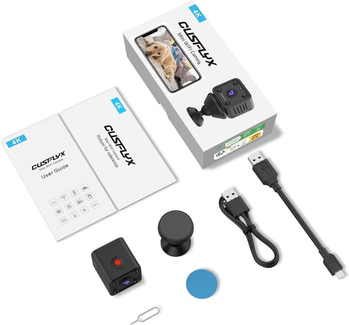 Actual product image Cusflyx 1080P Cloud WiFi Mini Camera (1920 x 1080 Pixels)