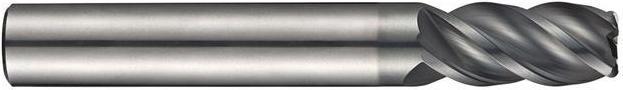 Dormer End mill S262 Nominal Ø 12 mm Radius 0.3 mm Total length 8 HM AlCrN 40 ° Number of cutting edges 4