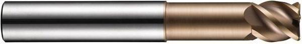 Actual product image Dormer End mill S521 Nominal Ø 10 mm Radius 1 mm Total length 70 HM TiSiN 45 ° Number of cutting edges 4
