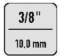 Produktbild ASW Kraftschraubersteckschlüsseleinsatz 710 L 3/8 ″ 6-Kant Schlüsselweite 17 mm Länge 65 mm (17 mm)