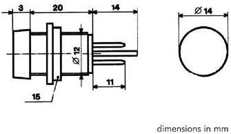 Produktbild Velleman KONTROLL-LAMPE - RUND - GELB/ORANGE - 12 V - 14 mm