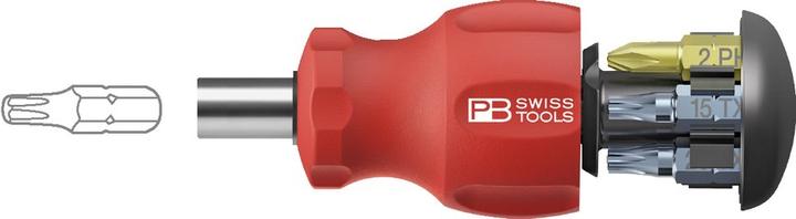 Image du produit PB Swiss Tools PB Insider Stubby (Vis fendues, Torx (TX), Recouvrement cruciforme Phillipps (PH))
