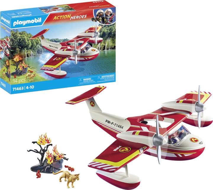 Actual product image Playmobil Fire-fighting aircraft with extinguishing function (71463)