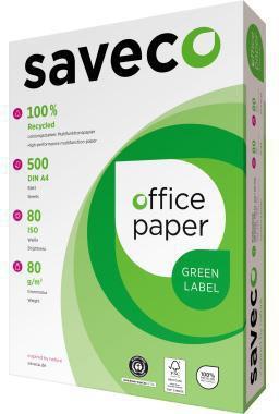 Actual product image Saveco Copy paper Green Label 100000004 A4 80g ISO 80 500 sheets. (80 g/m², 500 x, A4)