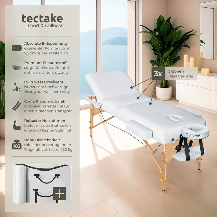 Actual product image tectake 3 Zonen Massageliege