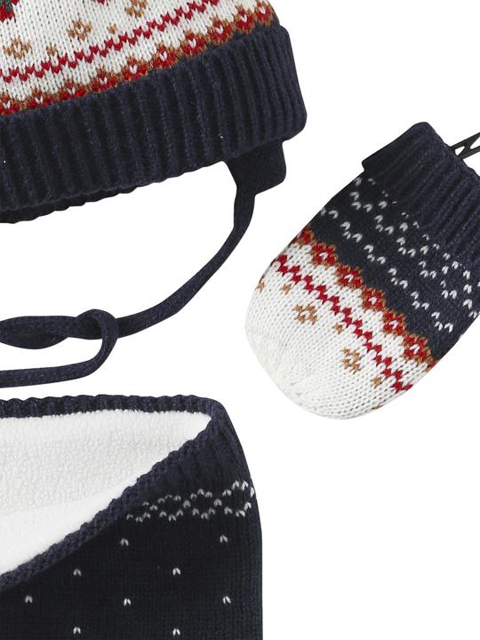 Immagine prodotto Vertbaudet Set di regali di Natale per bambini: cappello, muffole e sciarpa rotonda