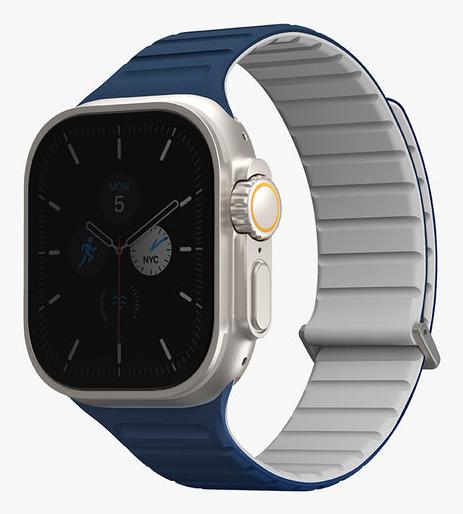 Actual product image Uniq pasek Revix Evo Apple Watch Series 1/2/3/4/5/6/7/8/9/SE/SE2/Ultra/Ultra2 42/44/45/49mm Reversible (Stainless steel, Silicone)