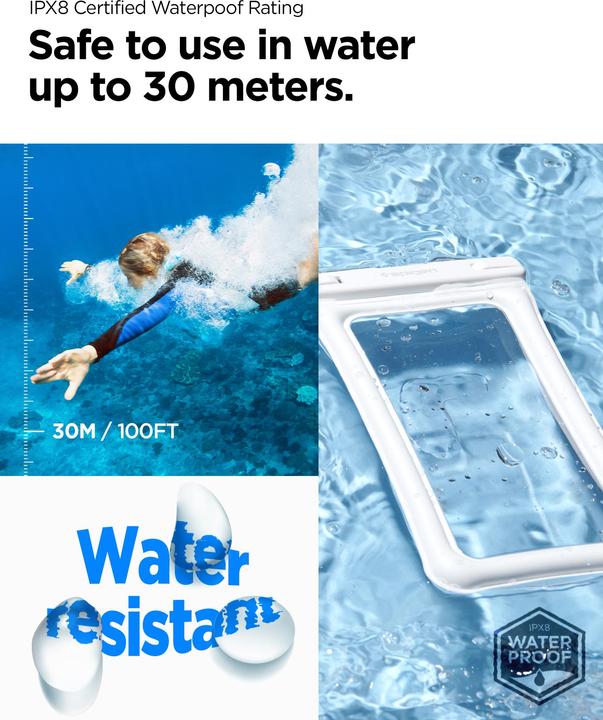 Image du produit Spigen A610 Universal Waterproof Float Case Blanc (Universel)