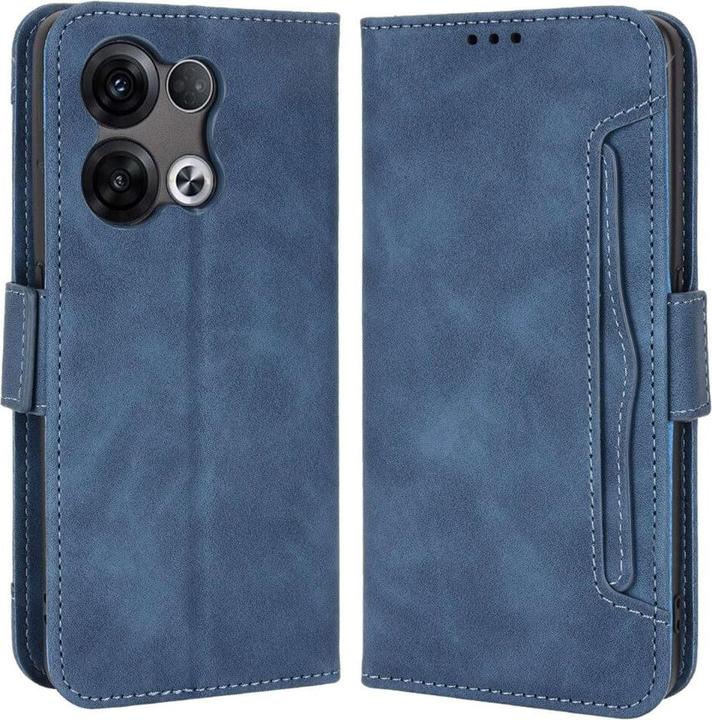 Cover-Discount OPPO Reno8 - Etui avec de nombreuses poches pour cartes bleu foncé (Oppo Reno 8)