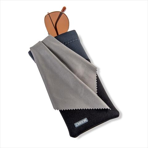 Immagine prodotto Carson Neopren-Brillentasche mit Mikrofasertuch - Schwarz/Grau