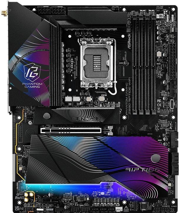 Actual product image AsRock Z890M Riptide WiFi Intel DDR5 S1851 MATX (LGA 1851, Intel Z890, mATX)