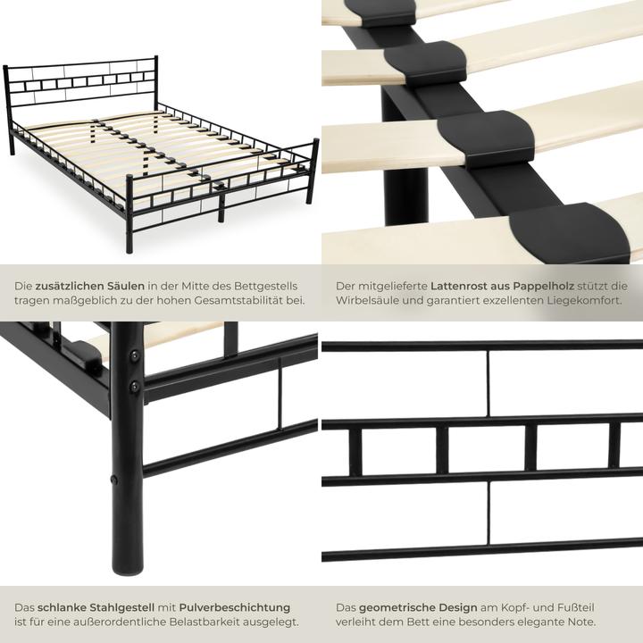 Image du produit tectake Lit Adulte (200 x 140 cm)