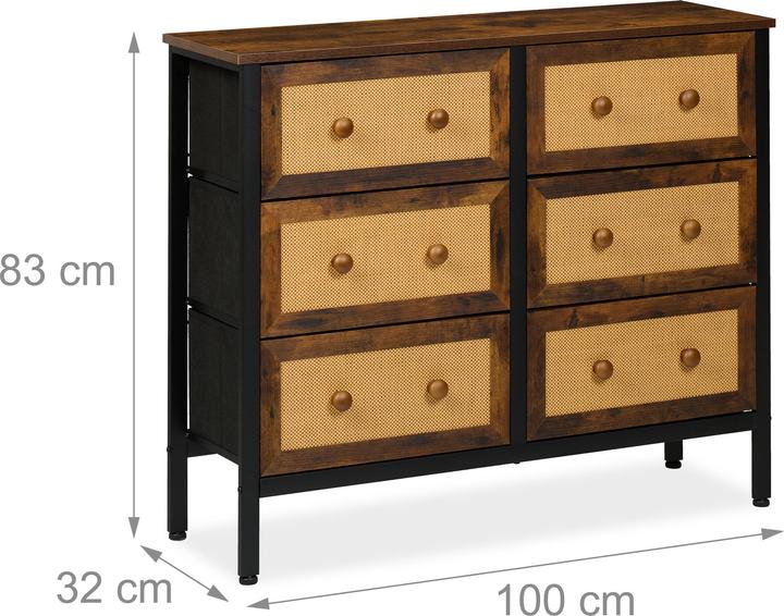 Image du produit Relaxdays Kommode (100 x 32 x 83 cm)