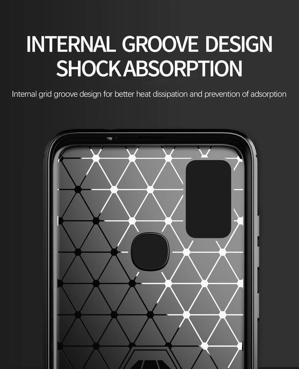 Produktbild Cadorabo TPU Ultra Slim carbon edelstahl Kombi Cover (Samsung Galaxy M51)