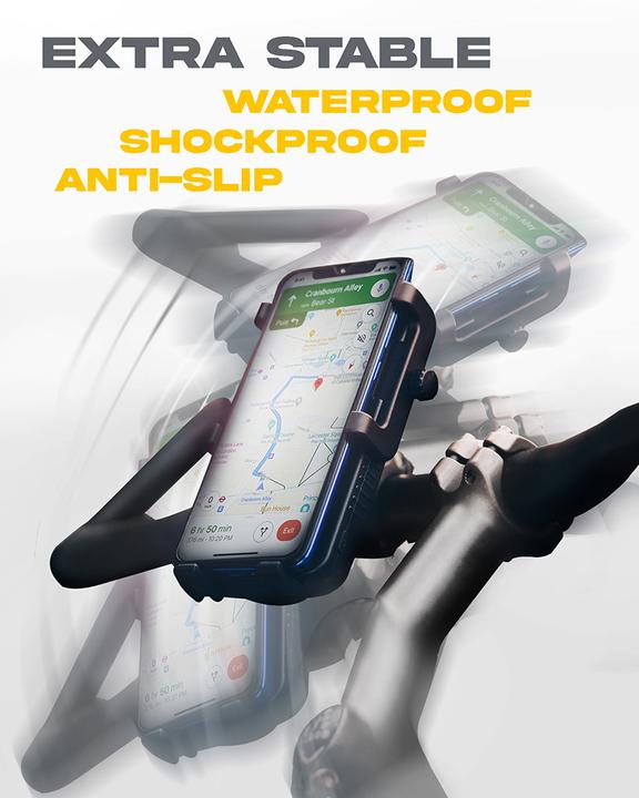 Actual product image Sunslice Rechargeable bicycle phone holder "Cyclotron 5000mAh"