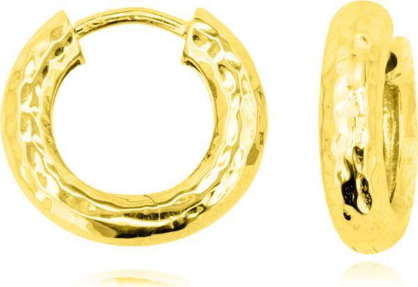 Leyda Creolen Gehämmert (vergoldet 750 / 18 K Gold, Silber 925)