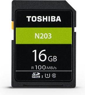 Toshiba Scheda SDHC N203 16GB Exceria Ultra High Speed U3 (16 GB, SDHC, U3, UHS-I)
