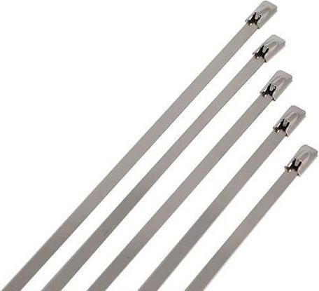 Actual product image Rs Pro Stainless steel cable tie with ball lock 150 x 4.6mm, 1.1kN (Plastic cable ties, 150 mm)