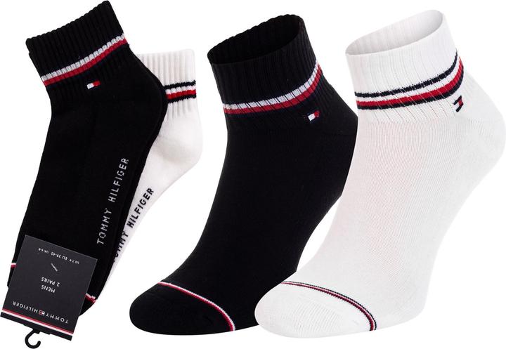 Produktbild Tommy Hilfiger Mix Herren-Socken der 2p Black/White 39-42 Fuss Socken (2er Pack, 39 - 42)