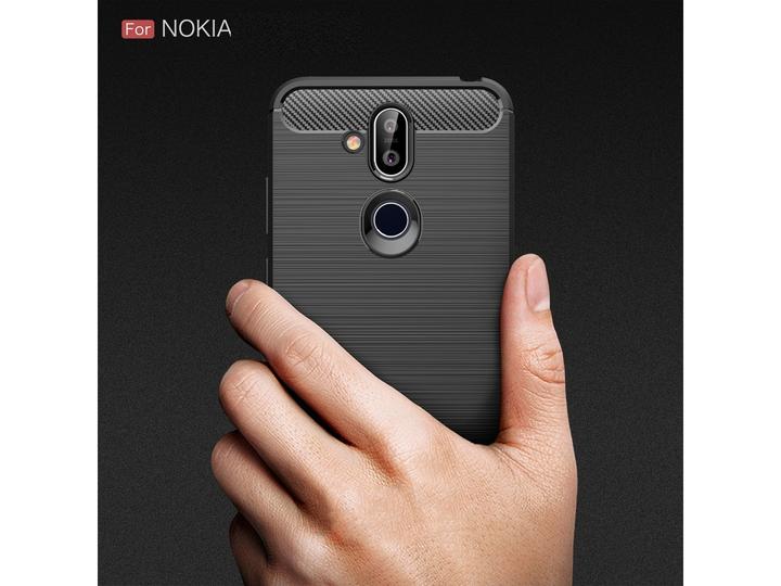 Produktbild Screenguard Nokia 8.1 Hülle Carbon Brushed Soft TPU (Nokia 8.1)
