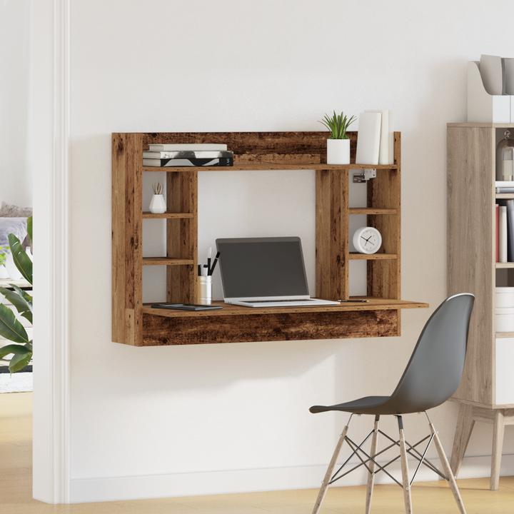 Produktbild VidaXL Wandmontageschreibtisch Alte Eiche 105x48x75 cm Holzwerkstoff (105 x 48 x 75 cm)