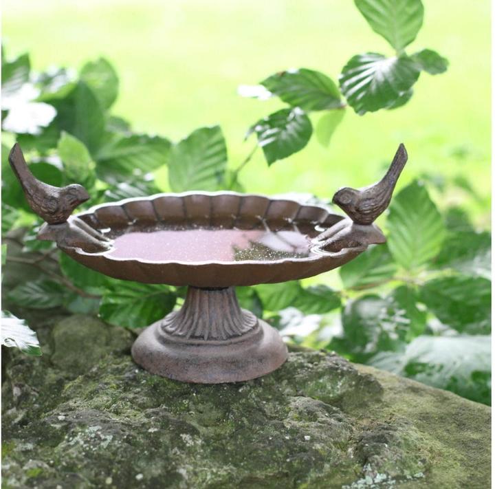 Image du produit Esschert Design Abreuvoir pour oiseaux Pied en fonte 2 oiseaux