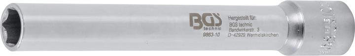 BGS Steeksleutelset zeskant, extra diep | aandrijving vierkant 10 mm (3/8") | 10 mm (10 mm)