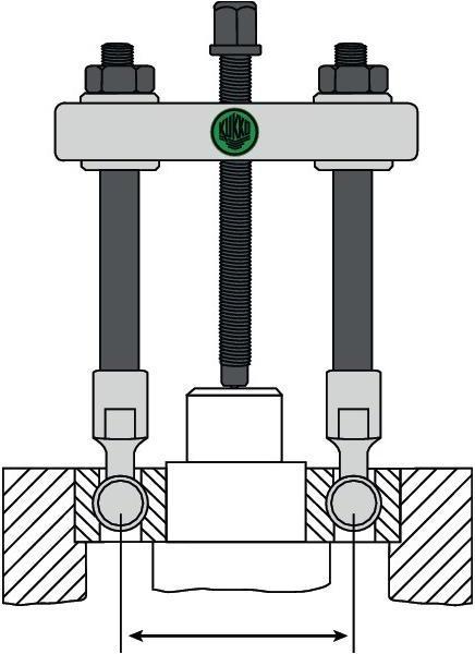 Produktbild Kukko Kugellagerabziehersatz 69 7-teilig Spannbereich 35 - 120 mm