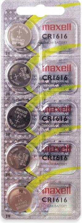 Maxell Knopfzelle CR1616 (5 Stk., CR1616, 55 mAh)