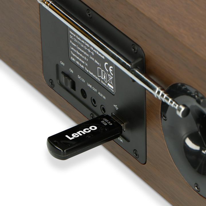 Actual product image Lenco DIR-170, DAB+ Internet Radio, Walnut (Web radio, DAB+, Bluetooth)