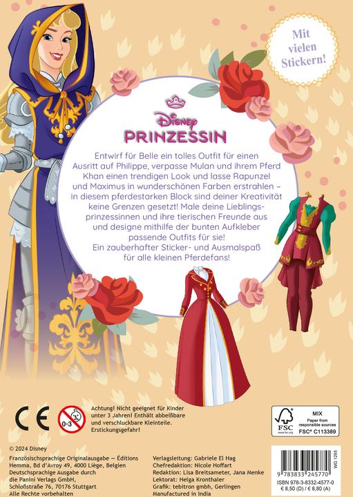 Produktbild Panini Disney Prinzessin: Zauberhafter Styling-Spass - Stickern - Malen - Stylen