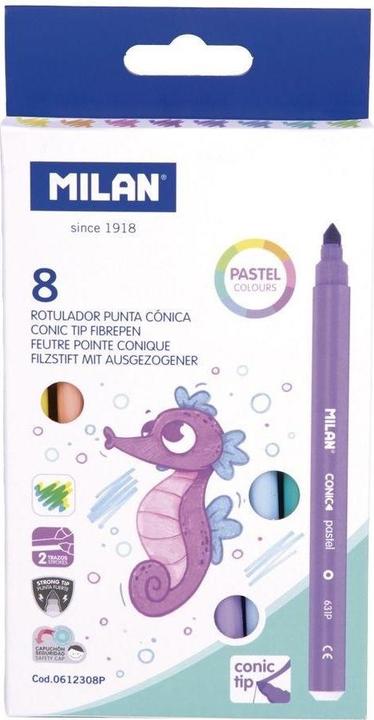 Teka Pastellmarker 8 Farben MAILAND (Multicolore, 3 mm, 8 x)