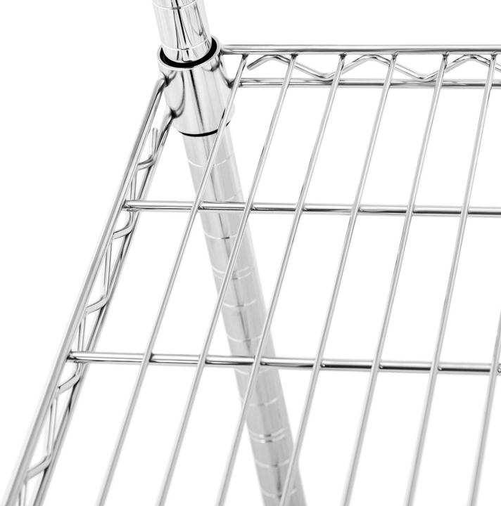 Produktbild Royal Catering Eckregal Metall 1000 kg Schwerlastregal 68 x 68 x 180 cm Lagerregal 4 Böden