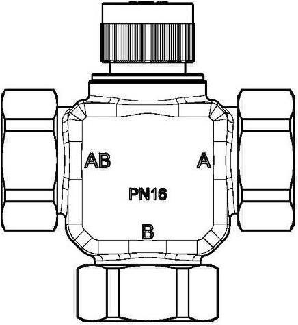 Produktbild Oventrop OV Dreiwege-Verteil/Mischventil Tri-CTR PN 16 m Überwurfm. flachdichtend DN 15