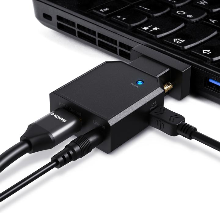 Produktbild CSL VGA auf HDMI Adapter mit Audio + VGA + USB, VGA zu HDMI Konverter für PC, Laptop, Fernseher (HDMI, 7.60 cm)