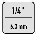 Produktbild ASW Kraftschraubersteckschlüsseleinsatz 700 M 1/4 ″ 6-Kant Magnet Schlüsselweite 13 mm Länge 23 mm (13 mm)