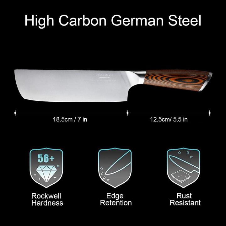 Actual product image Aroma House Nakiri Kochmesser für Rechts- und Linkshänder (18.50 cm)