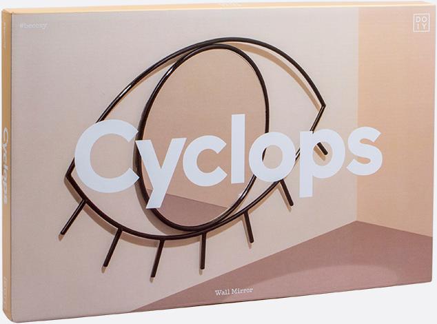 Image du produit Doiy Cyclops Wall Mirror M Size Black (35 x 25 cm)