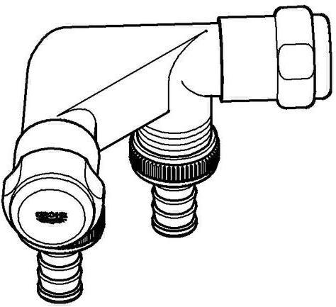 Produktbild Grohe WAS Doppelventil 1/2Zoll, 1-fach chrom