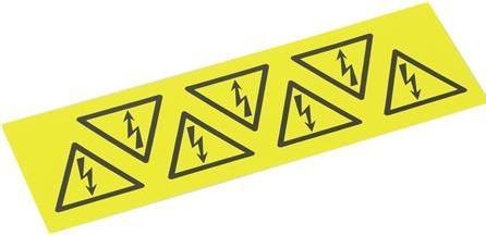 Image du produit Markko MARKO Tampon 25x25 mm jaune avec inscription noire : éclair dans un triangle140 pièces (10 feuilles