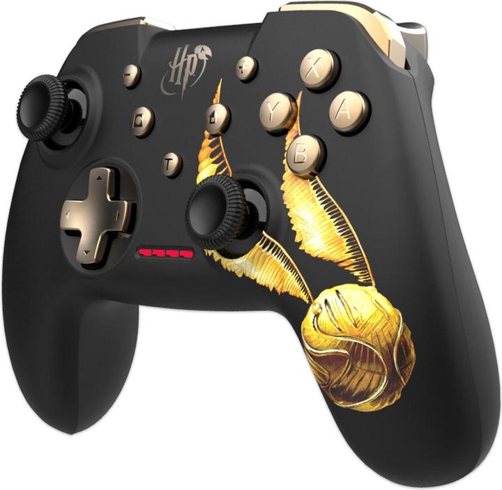 Produktbild Freaks and Geeks Harry Potter - Manette Sans Fil pour Nintendo Switch - Modèle Vif d'Or - Noire - Câble 1M (Switch, PC, Switch OLED)