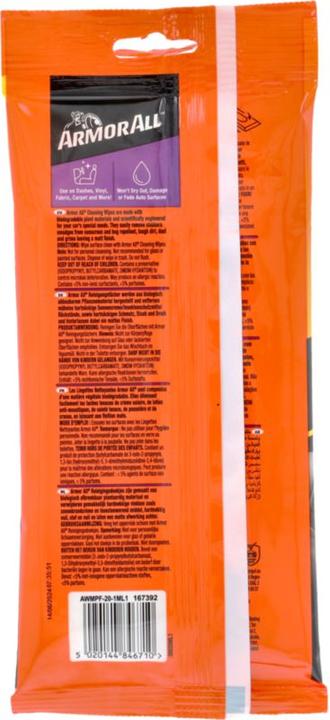Actual product image Armor OWA All GAA38020ML Seat/Carpet Wipes Car Cleaning Products